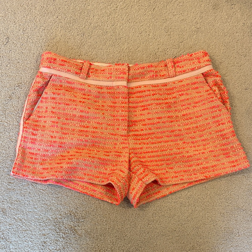 RACHEL Rachel Roy Coral Tweed High Waist Shorts